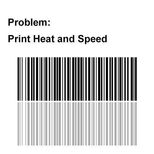 barcode printed with heat or speed problems