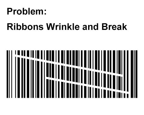 barcode printed with wrinkle ribbon